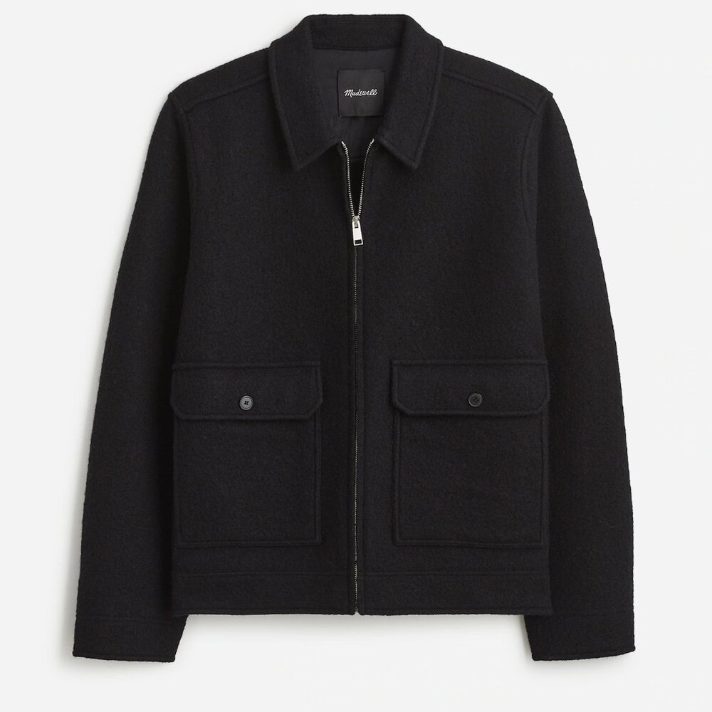 Madewell Men's Boiled Merino Wool Zip-Front Jacket XS NWOT